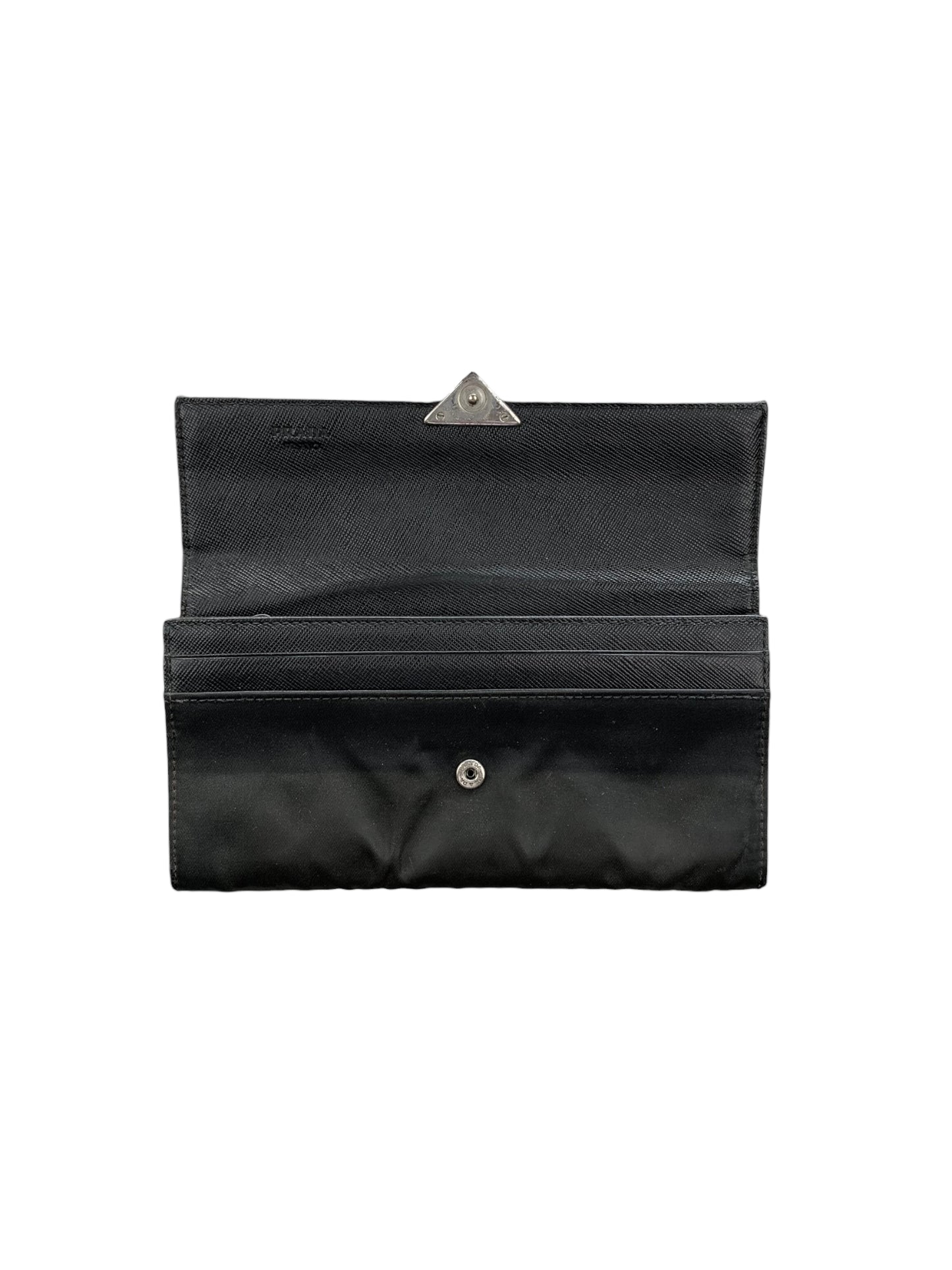 Prada Saffiano Long Wallet Black