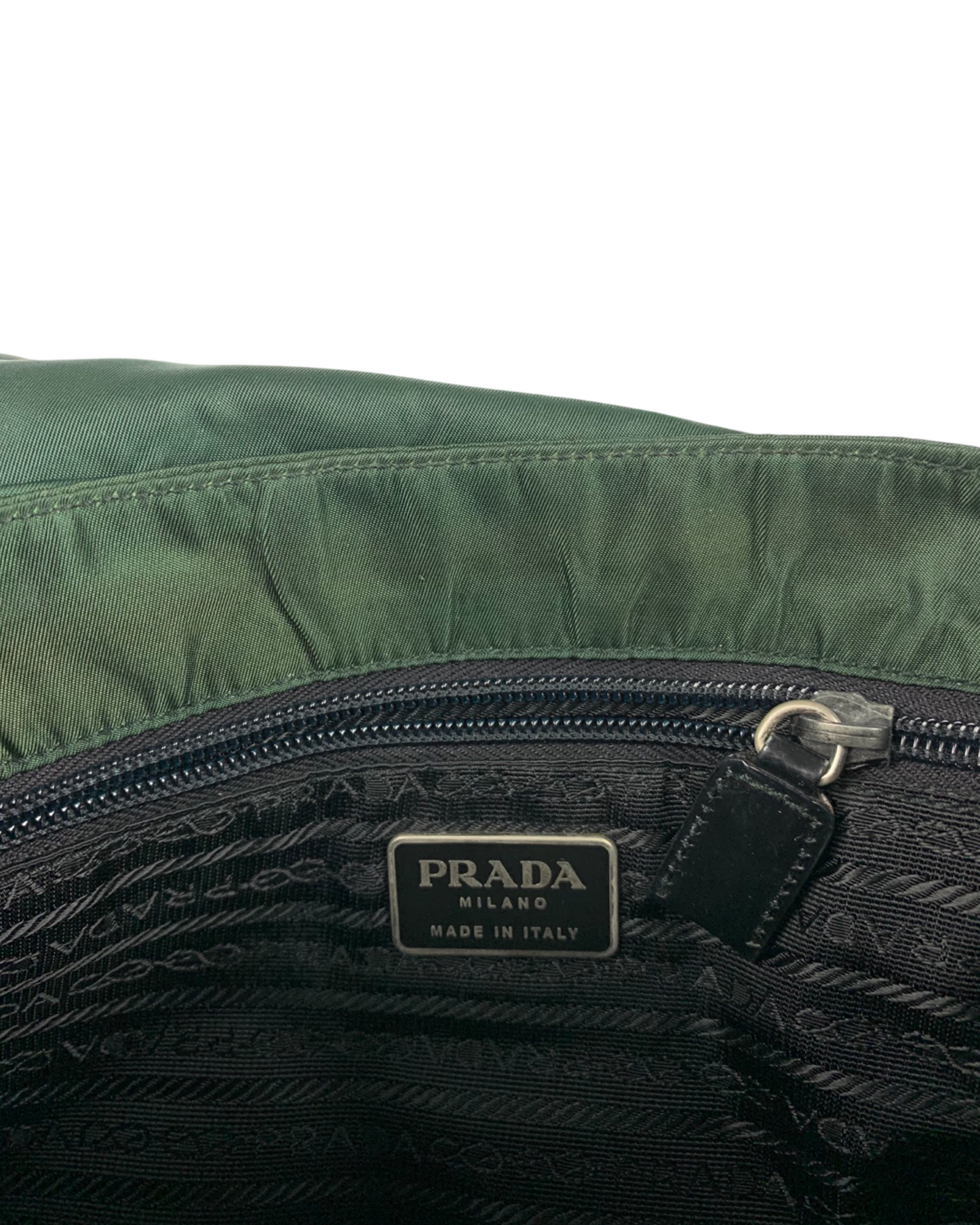 Prada Buckle Shoulder Bag Olive