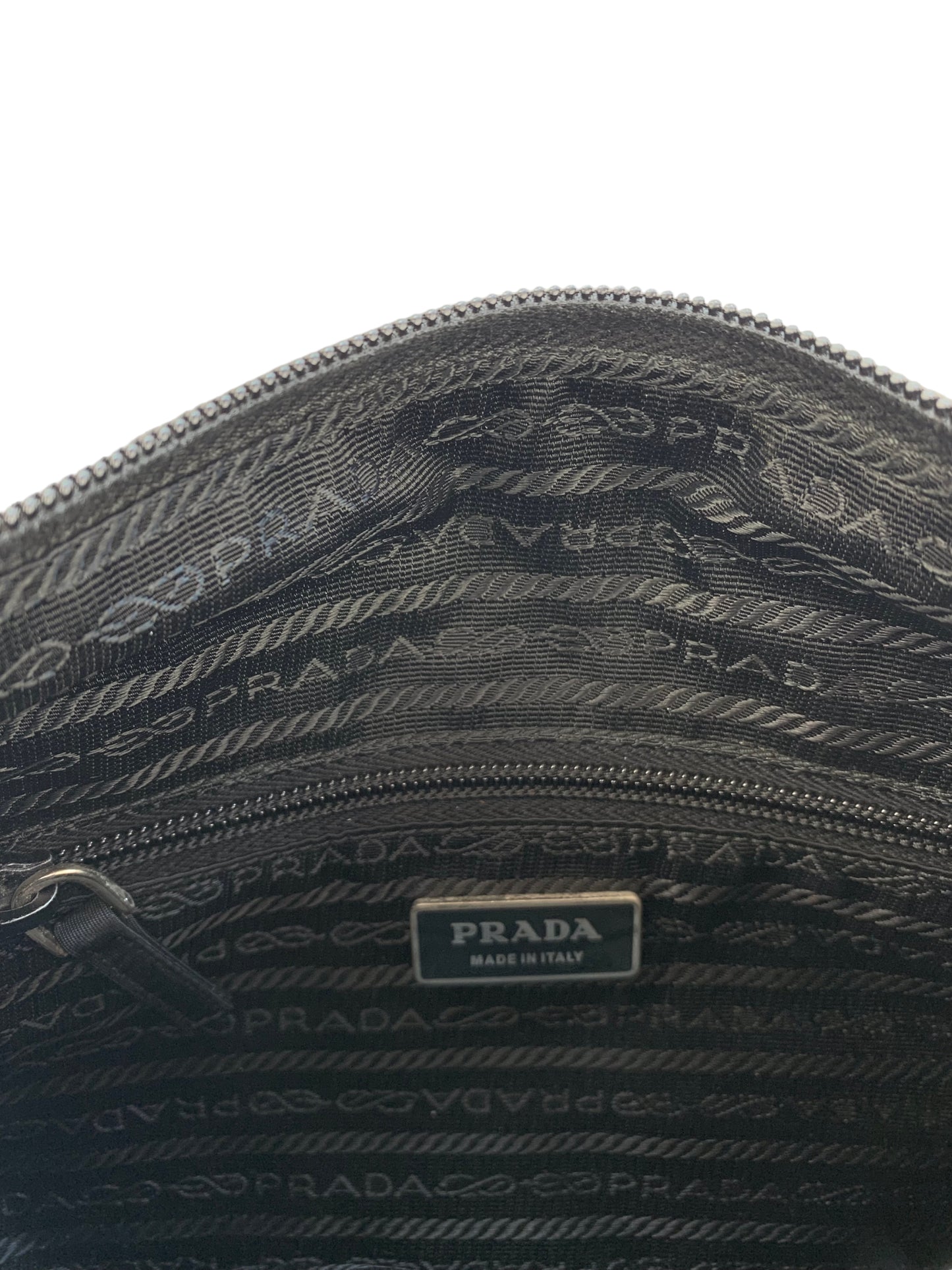 Prada Nylon Buckle Shoulder Bag Black